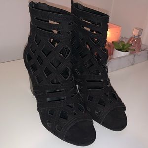 Charlotte Russe Black Cutout Heels